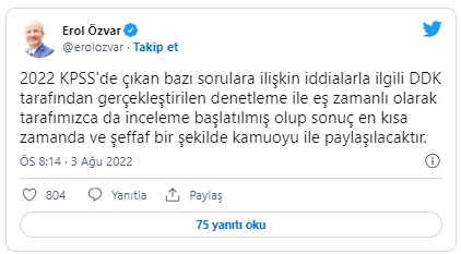 YÖK Başkanı Özvar'dan KPSS açıklaması...